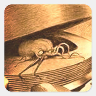 Opkomende Marsmannetjes - Oorlog van de Werelden Vierkante Sticker