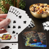 Opkomende Rode Maan Pokerkaarten (Insitu)