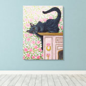 Opkomende Rozen Canvas Afdruk (Insitu (Houten vloer))