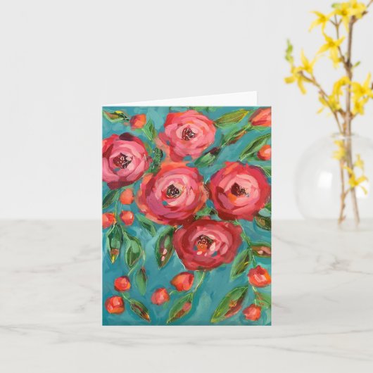 Opkomende Rozen Kaart (Gele Bloem)