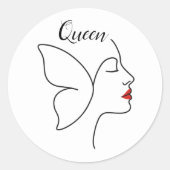 Opkomende Vleugels – Verborgen Vlinder Ronde Sticker (Voorkant)