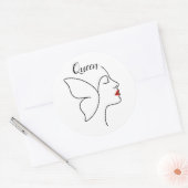 Opkomende Vleugels – Verborgen Vlinder Ronde Sticker (Envelop)