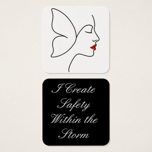 Opkomende Vleugels – Verborgen Vlinder Vierkante Visitekaartjes (Voorkant /achterkant)