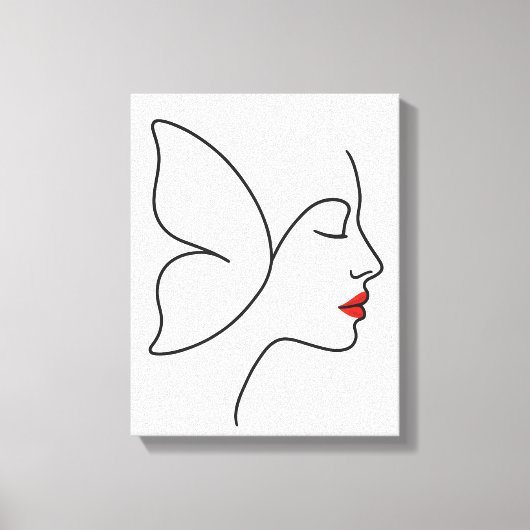 Opkomende Vleugels – Verborgen Vlinderhelend Portr Canvas Afdruk (Voorkant)