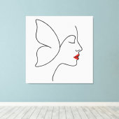 Opkomende Vleugels – Verborgen Vlinderhelend Portr Canvas Afdruk (Insitu (Houten vloer))