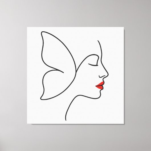 Opkomende Vleugels – Verborgen Vlinderhelend Portr Canvas Afdruk (Voorkant)