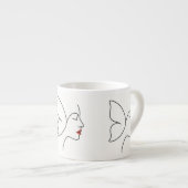 Opkomende Vleugels – Verborgen Vlinderhelend Portr Espresso Kop (Voorkant rechts)