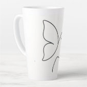 Opkomende Vleugels – Verborgen Vlinderhelend Portr Latte Mok (Linkerhoek)