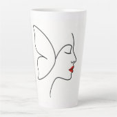 Opkomende Vleugels – Verborgen Vlinderhelend Portr Latte Mok (Voorkant)