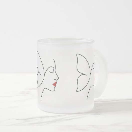 Opkomende Vleugels – Verborgen Vlinderhelend Portr Matglas Koffiemok (Voorkant rechts)