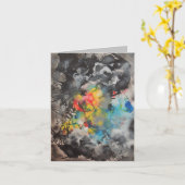 Opkomst van Abstracte kleuren Kaart (Gele Bloem)