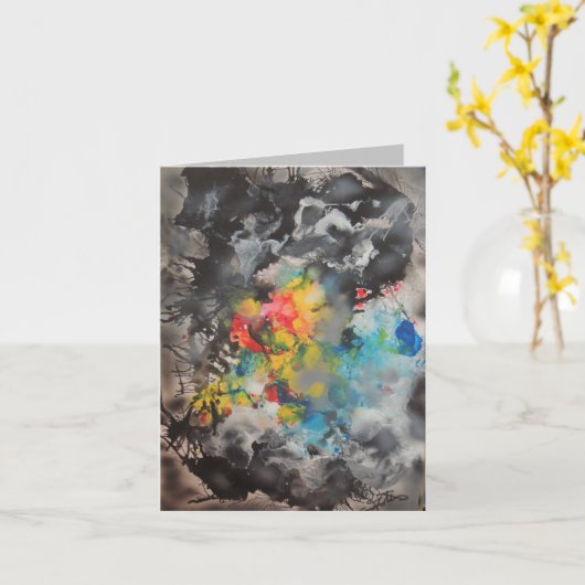 Opkomst van Abstracte kleuren Kaart (Gele Bloem)