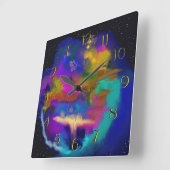 Opkomst van achterwaartse klok in kleuren (Hoek)