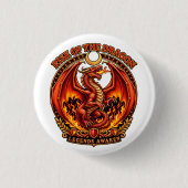 OPKOMST VAN DE DRACON RONDE BUTTON 3,2 CM (Voorkant)