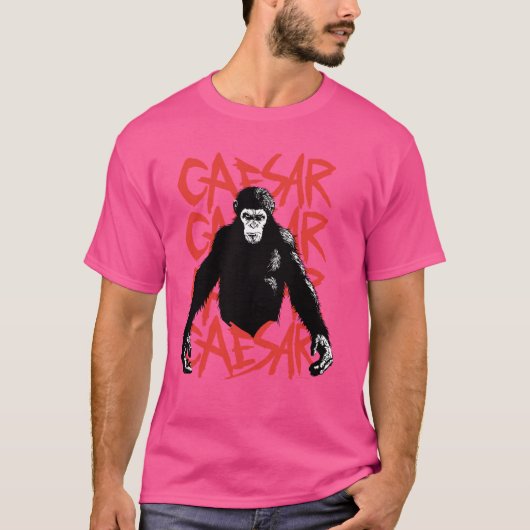 Opkomst van de planeet van de apen Caesar in Black T-shirt (Voorkant)