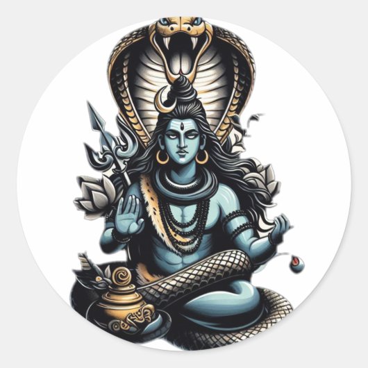 Opkomst van de Slangenheer" Ronde Sticker (Voorkant)