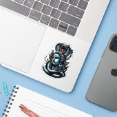 "Opkomst van de Slangenheer" Sticker (Laptop met iPhone)