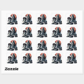 Opkomst van de Slangenheer" Vierkante Sticker (Vel)