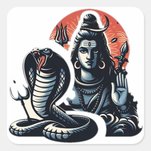Opkomst van de Slangenheer" Vierkante Sticker (Voorkant)