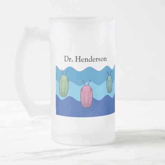 Opkomst van de Trilobieten - Prehistorisch Dier Matglas Bierpul (Links)