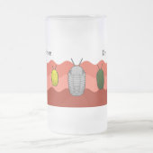 Opkomst van de Trilobieten - Prehistorisch Dier Matglas Bierpul (Center)