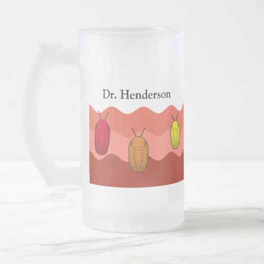 Opkomst van de Trilobieten - Prehistorisch Dier Matglas Bierpul (Links)