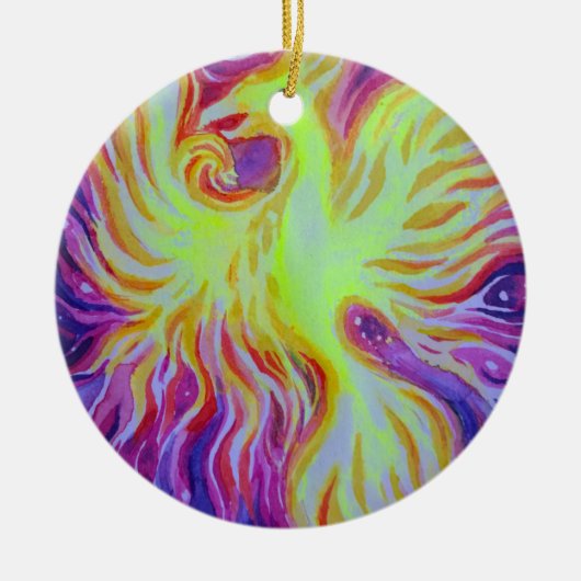 Opkomst van een Phoenix Keramisch Ornament (Voorkant)