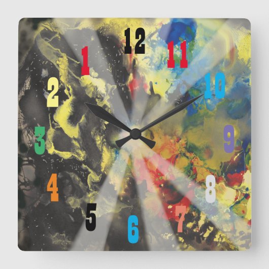 Opkomst van licht en kleurenachterwaarts klok (Voorkant)