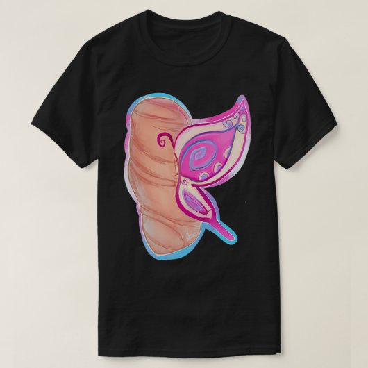 Opkomst van Trans Pride Butterfly Coccoon T-shirt (Design voorkant)