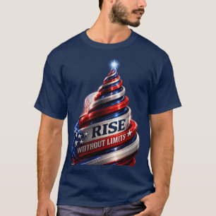 Opkomst Zonder Grenzen Patriottische 3D Spiraal –  T-shirt