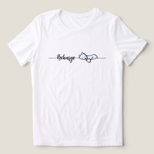  Oplaad Westie Tri-Blend Shirt (Design voorkant)