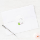 Oplaadbatterij met windturbine ronde sticker (Envelop)