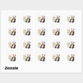 Oplaadbeurt met Bamboe Snacks Vierkante Sticker (Vel)