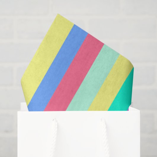 Oplaadende lente pastel strepen tissuepapier (Cadeauzakje)