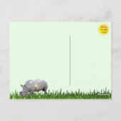 Oplaadneushoorn Briefkaart (Achterkant)