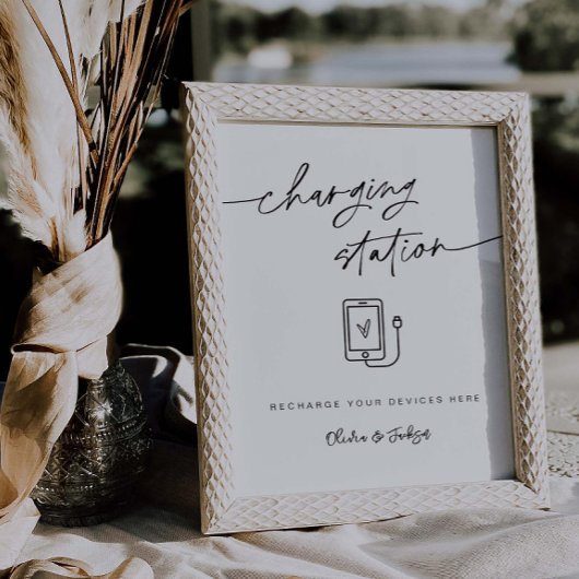 Oplaadstation Weddenschappen Ontvangen cel Telefoo Poster