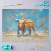 Oplaadstier met levendige kleuren Decoupage Tissuepapier (Craft)