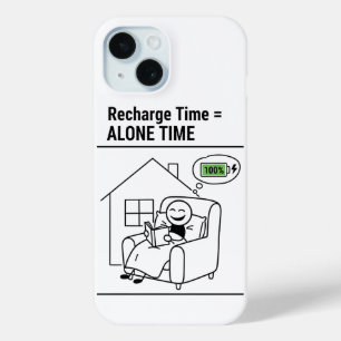 Oplaadtijd = alleen tijd telefoonhoesje - grappig  iPhone 15 case