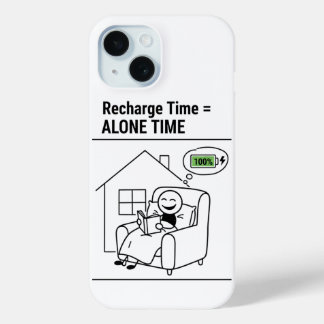 Oplaadtijd = alleen tijd telefoonhoesje - grappig  iPhone 15 case