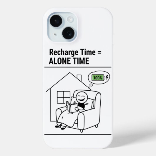 Oplaadtijd = alleen tijd telefoonhoesje - grappig Case-Mate iPhone case (Achterkant)