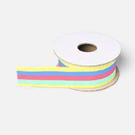 Oplaaiende lente pastel strepen grosgrain lint