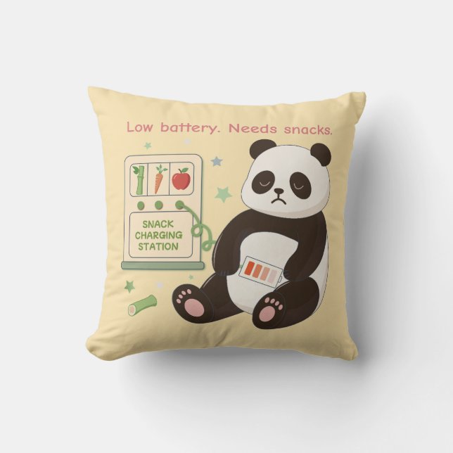 Opladen met bamboe snacks kussen (Voorkant)