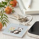 Opladen met bamboe snacks sleutelhanger (Voorkant Rechts)