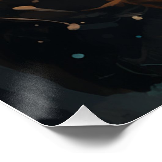 Opladen Tiger Glossy Poster Wall Art (Hoek)