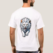 Opladen Witte Leeuw Cub Design T-shirt (Achterkant)