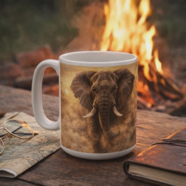 Opladende Olifant | Afrikaanse Wildelevens Krachtk Koffiemok