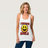 Opladende Smile – Retro Pixel Art 8-Bit Smiley Fac Tanktop (Volledige Voorkant)