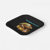 Opladers Aangepaste Gouden Chrome Helmen Papieren Bordje (Gebogen)