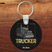 Oplegger voor vrachtwagenchauffeur Pap Sleutelhanger (Voorkant)