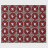 Opleiding Docenten Afstuderen Maroon Zilver Cadeaupapier (Vlak)